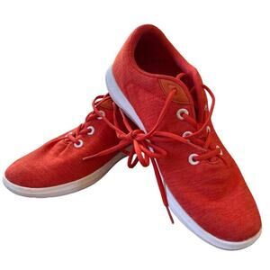 Merinos Women’s Merino Wool Machine Washable Lace Up Coral Sneakers 10 VGUC